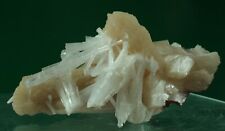 Scolecite on Stilbite, minerals, crystals, mineral specimens picture