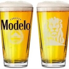 New Modelo Cerveza Beer Pint Glass 16oz Lion Crest Logo Bar Ware  picture