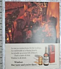 1989 Windsor Canadian Vintage Print Ad Supreme Blended Whiskey Friends Holidays picture