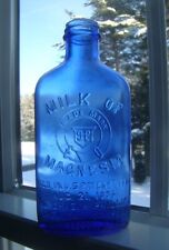 Antique PHILLIPS MILK OF MAGNESIA Cobalt Blue Medicine Bottle- Patented 1906 picture