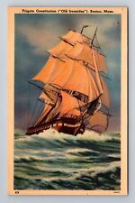 Boston MA-Massachusetts, Frigate Constitution, Old Ironsides, Vintage Postcard picture
