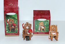 Hallmark Keepsake Ornaments, 2 each, Santa's Chair, Mrs. Claus Chair picture