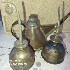 Vintage / Antique Mini Thumb Oil Cans, Three Pieces picture