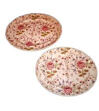 Rare Pair of Rose Chintz Serving Platters picture