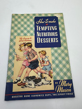 How To Make Tempting Nutritious Desserts Mary Mason Vintage Cook Booklet Recipes picture