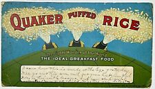 1901 Quaker Puffed Rice Cannon Eighth Wonder of the World Advertising Postcard picture