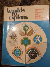 Vintage Girl Scouts Worlds To Explore Brownie Junior Handbook Badges Book picture