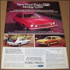 1975 Ford Pinto Print Ad Car Automobile Advertisement Vintage Gilbey's Vodka picture