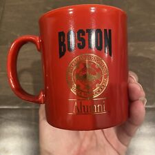 Boston University Alumni Coffee Mug Cup Red Gold BU Kiln Craft picture