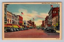 Galesburg IL-Illinois, East Main Street, Advertising Antique Vintage Postcard picture