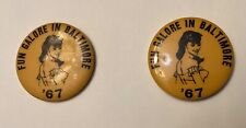 VINTAGE Fun Galore in Baltimore 1967 Button Lot of 2 picture