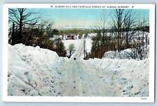 St. Albans Vermont Postcard St. Albans Hill And Fairfield Street c1920s Antique picture