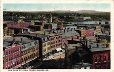 1915 View From City Hall Tower Bangor Maine Vintage Postcard WB Posted City View picture