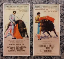 Bullfight 1947 Manolete 1957 Bienvenida Plaza de Toros de Linares 2-Postcards picture