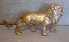 Vintage Solid Brass Lion Mid Century Figurine 7