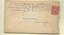 1908 US 60TH CONGRESS LETTER WITH STAMPED ENVELOPE FRANK CLARK TO JOHN SEWELL picture