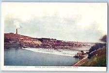 Great Falls Montana Postcard Boston Montana Smelters Locomotive Train Lake c1905 picture