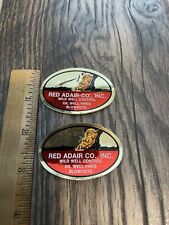 2 Vintage Original Red Adair Co Wild West Oil Blowout Stickers picture