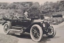 1909 Original Black & White Photo Old Car People Inside picture