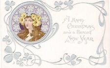 Eva Danielle Art Nouveau Happy Christmas Tuck 1739  picture
