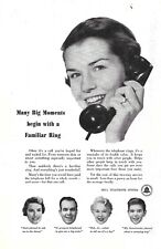 1954 Bell Systems Vintage Print Ad Telephone Utility Ephemera Telecommunications picture