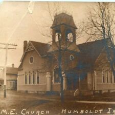 1910s Humboldt IA Methodist Church RPPC Building Real Photo WS King Telegraph A4 picture
