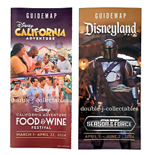 Disneyland & DCA Guide Maps Food Festival Star Wars Force Mandalorian April 2024 picture