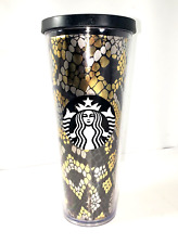 Rare Starbucks 2014 Rattlesnake Snakeskin Texas Venti Tumbler 24oz.  NO Straw picture