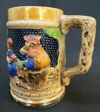 VINTAGE ~ German Style Beer Stein with Lumber Jack Scene - Made In Japan picture