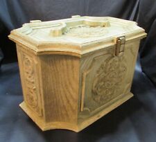 Vintage 1970's Max Klein Ornate Molded Plastic Large Sewing Box SC-015 w/o Tray picture