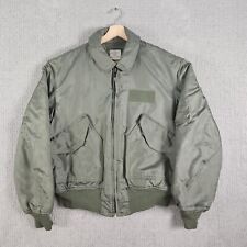 US Military Pilot CWU-45/P Flight Jacket Flyer's Cold Weather LARGE USN Green picture