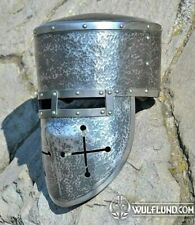 Handmade 16 Gg Steel Christmas Gift Medieval Crusader Helmet engraved Century picture