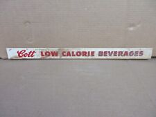 Vintage Cott Low Calorie Beverages Metal Push Bar Advertising Sign   C picture