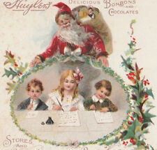 1910 Advertising Postcard Children Write to Santa Claus Huylers Chocolates picture