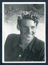 HANDSOME FRENCH ACTOR JEAN PIERRE AUMONT SIGNED FAN CARD 1950s VTG Photo Y 193 picture