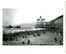 c.1900 SAN FRANCISCO OCEAN BEACH,VICTORIAN CLIFF HOUSE & SEAL ROCKS~8