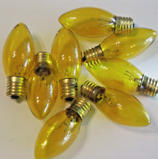 C9 Yellow Transparent Christmas Incandescent Bulbs Lights 7W 130V Brass Base, 8 picture