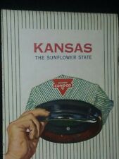 NP-063 Kansas State Conoco Service Gas Station Map Hat Branding Iron Illust  picture