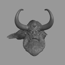 Bull Orc Barbarian D&D Fantasy Warhammer WoW custom head for action figures picture