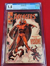 Avengers #57 CGC 1.5 Cream/OW Pages, 1st App. Vision, Silver Age Key 🔑 picture
