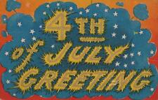 Patriotic Postcard Fourth of July Greeting c. 1900s  picture