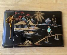 Vintage Japanese Lacquer Hand Painted Photo Album Scrapbook unused Pages picture