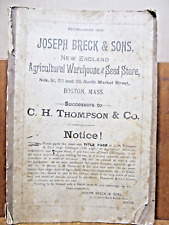 Joseph Breck & Sons New England Agricultural Warehouse & Seed  Boston c. 1900 picture