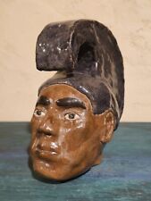 Vintage Mexican Male Head Sculpture Mexico Folk Art picture