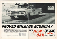 1959 MOBIL Gasoline Oldsmobile Ninety Eight LA - KC Auto 2 Page Vintage Print Ad picture