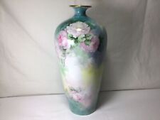 Y50 Vintage Antique Circa JPL Hand Painted Elegant and Luxurious Porcelain Vase picture