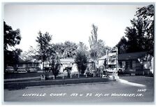 Winterset Iowa IA Postcard RPPC Photo Linville Court Entrance Scene Street c1940 picture