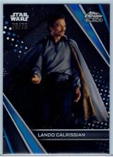 2023 Topps Chrome Black Star Wars Blue Refractors #8 Lando Calrissian /75 picture