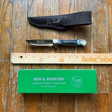 HEN & ROOSTER Blue STAG 1st RUN 1/200 Fixed Blade Knife Sheath SIGNED Jim Frost picture