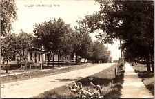 Real Photo Postcard Mill Street in Hortonville, Wisconsin picture